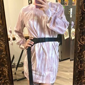 Oversized Tie-Dye Sweatshirt Dress